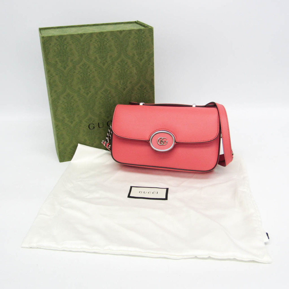 GUCCI Authentic Pink Leather Shoulder Bag - Picture 2 of 15